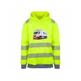 Helles Frigo Reflekshoodie – Safety Gul – foran