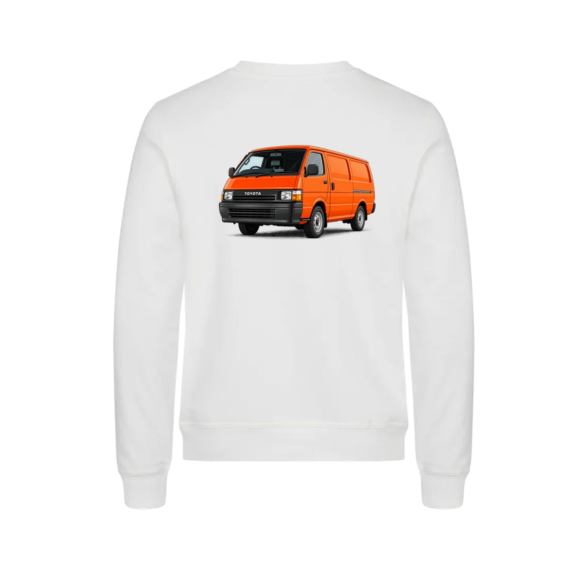 Hiace Orange Genser – Hvit – bak