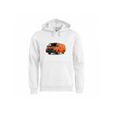 Hiace Orange Hettegenser – Hvit – foran