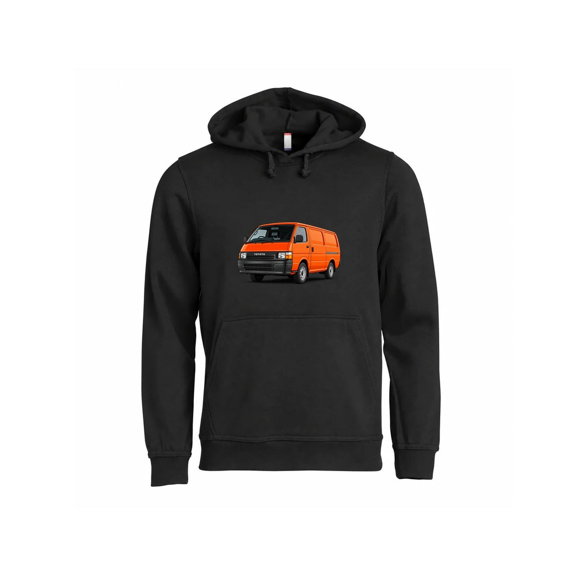 Hiace Orange Hettegenser – Sort – foran