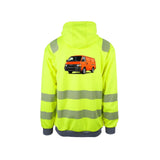 Hiace Orange Reflekshoodie – Safety Gul – bak