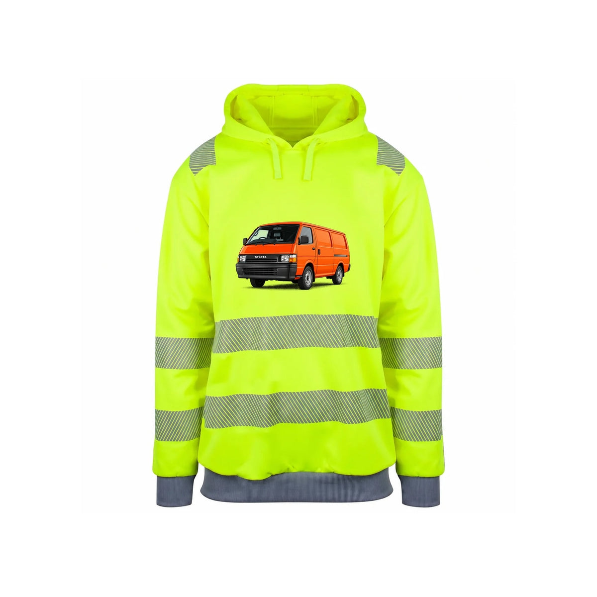 Hiace Orange Reflekshoodie – Safety Gul – foran