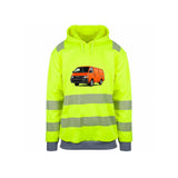 Hiace Orange Reflekshoodie – Safety Gul – foran