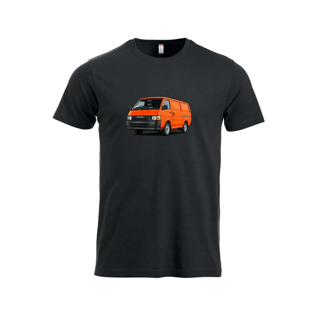 Hiace Orange T-skjorte – Sort – foran
