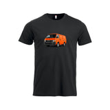 Hiace Orange T-skjorte – Sort – foran