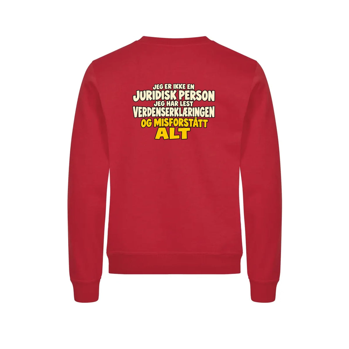 Juridisk Person Genser – Rød – bak
