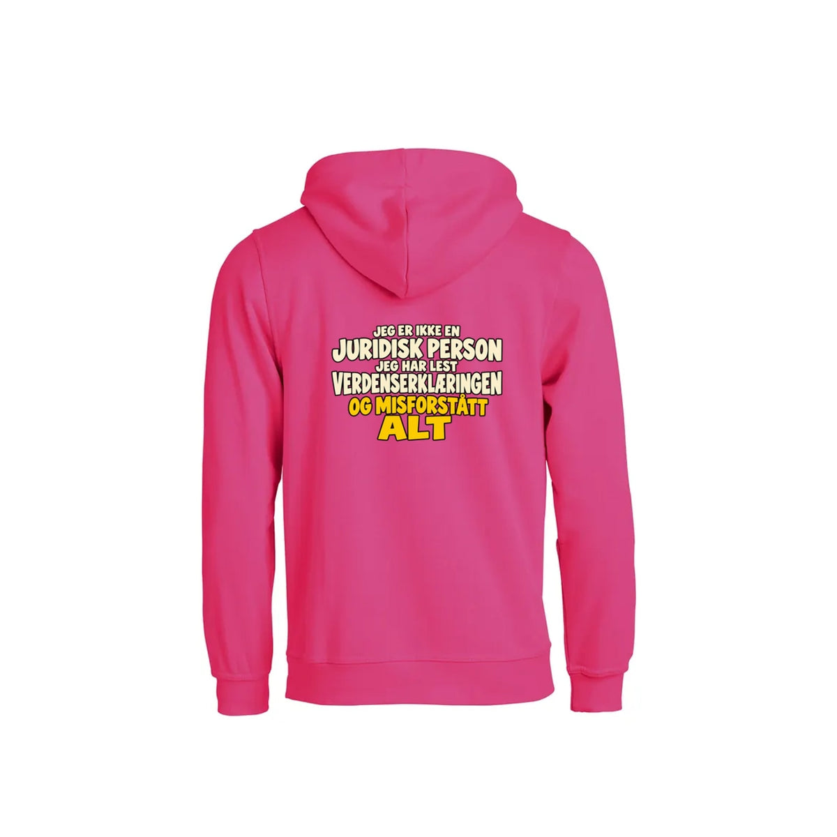 Juridisk Person Hettegenser – Rosa – bak