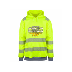 Juridisk Person Reflekshoodie – Safety Gul – foran