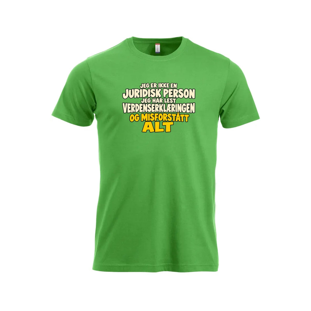 Juridisk Person T-skjorte – Grønn – foran
