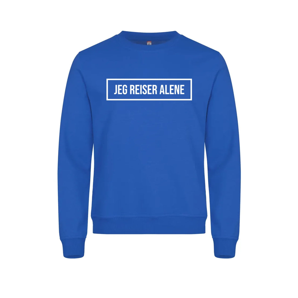 Jeg reiser alene Genser – Blå – foran