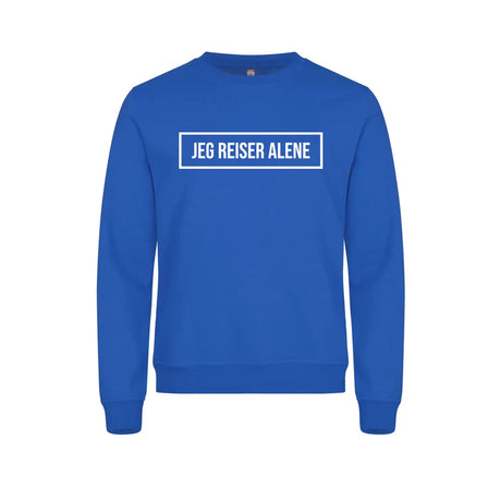 Jeg reiser alene Genser – Blå – foran