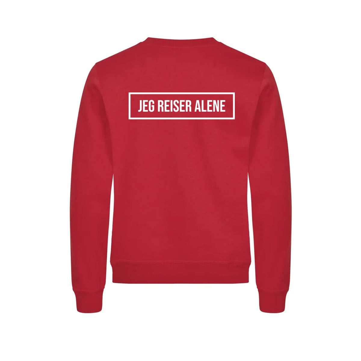 Jeg reiser alene Genser – Rød – bak