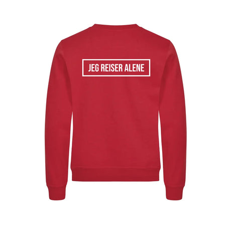 Jeg reiser alene Genser – Rød – bak