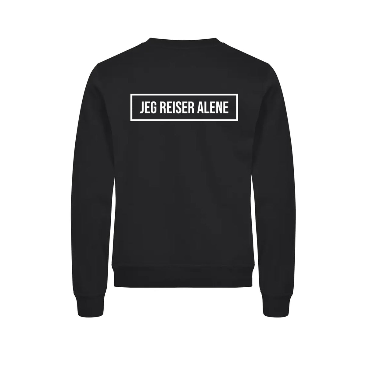 Jeg reiser alene Genser – Sort – bak
