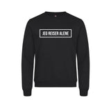 Jeg reiser alene Genser – Sort – foran