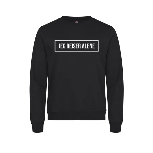 Jeg reiser alene Genser – Sort – foran