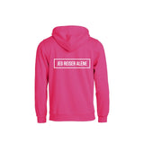 Jeg reiser alene Hettegenser – Rosa – bak