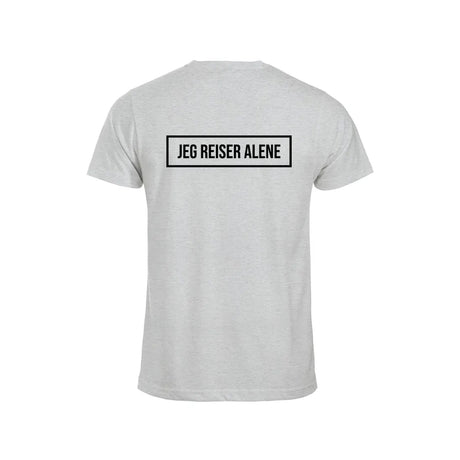 Jeg reiser alene T-skjorte – Aske – bak