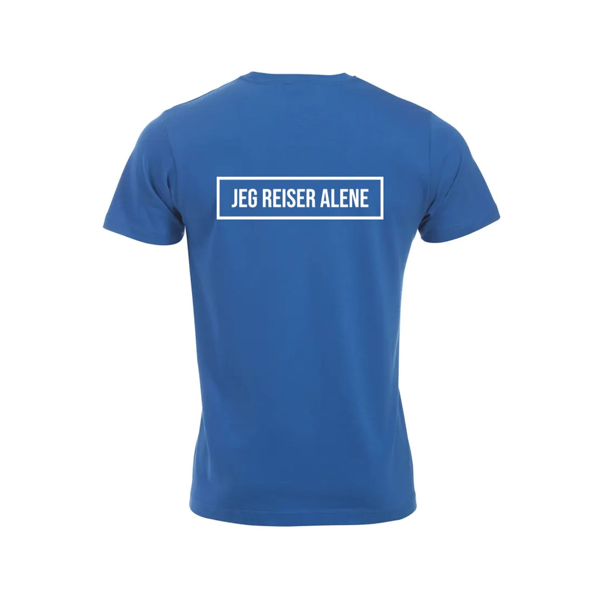 Jeg reiser alene T-skjorte – Blå – bak