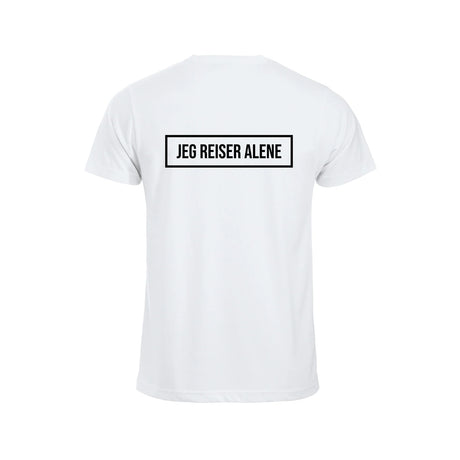 Jeg reiser alene T-skjorte – Hvit – bak