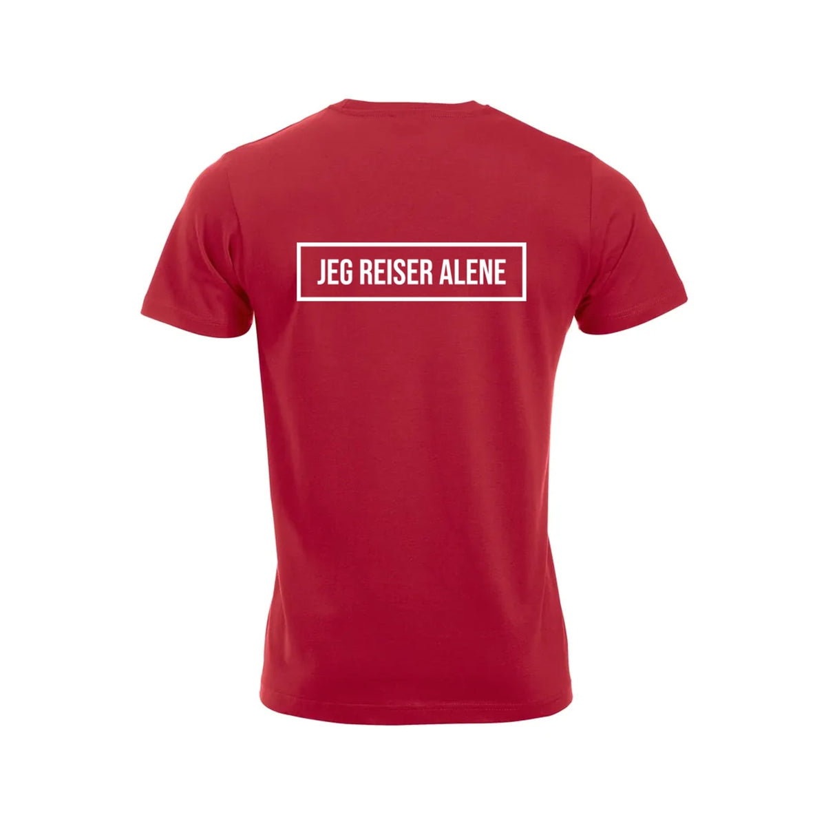 Jeg reiser alene T-skjorte – Rød – bak