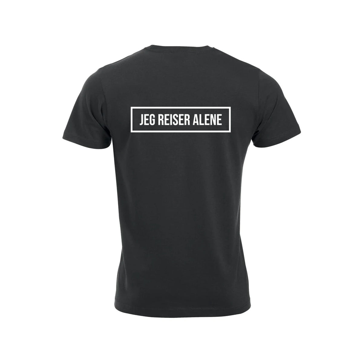 Jeg reiser alene T-skjorte – Sort – bak
