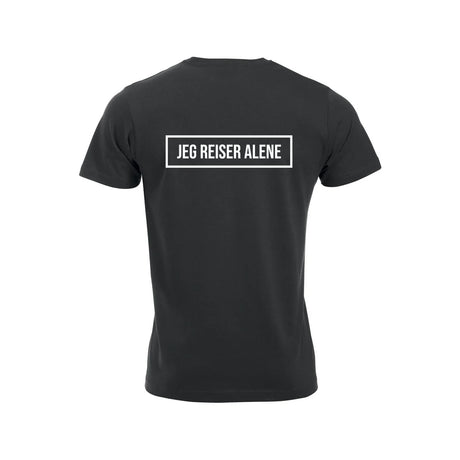Jeg reiser alene T-skjorte – Sort – bak