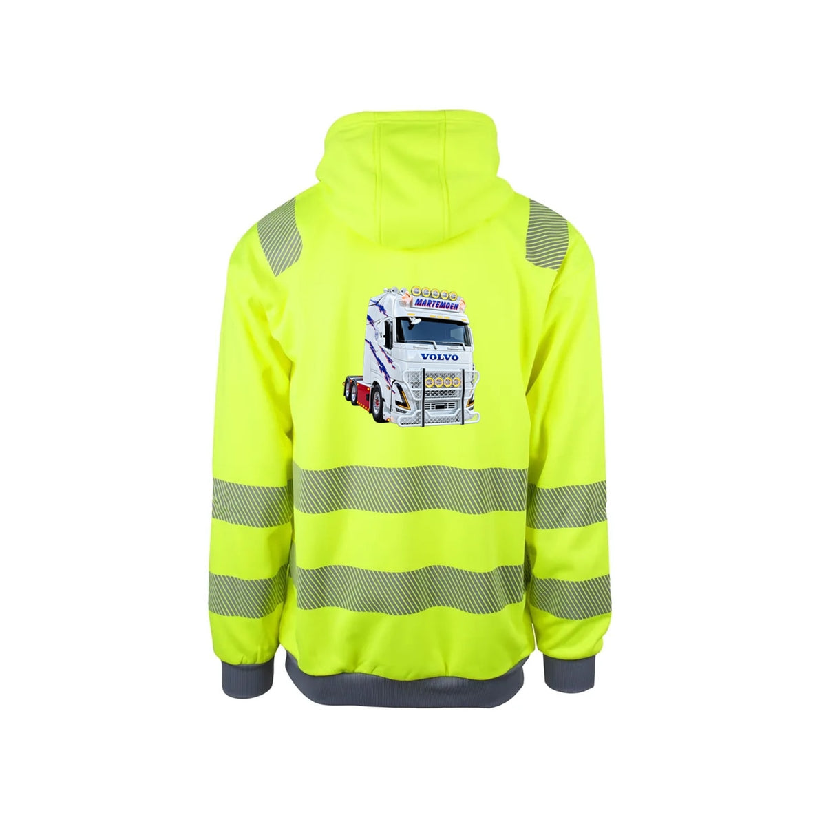 Martemoen Reflekshoodie – Safety Gul – bak