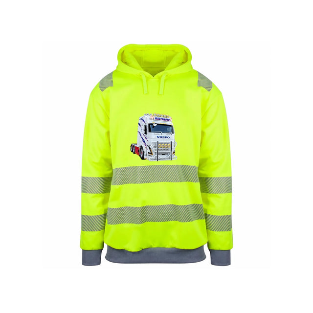 Martemoen Reflekshoodie – Safety Gul – foran