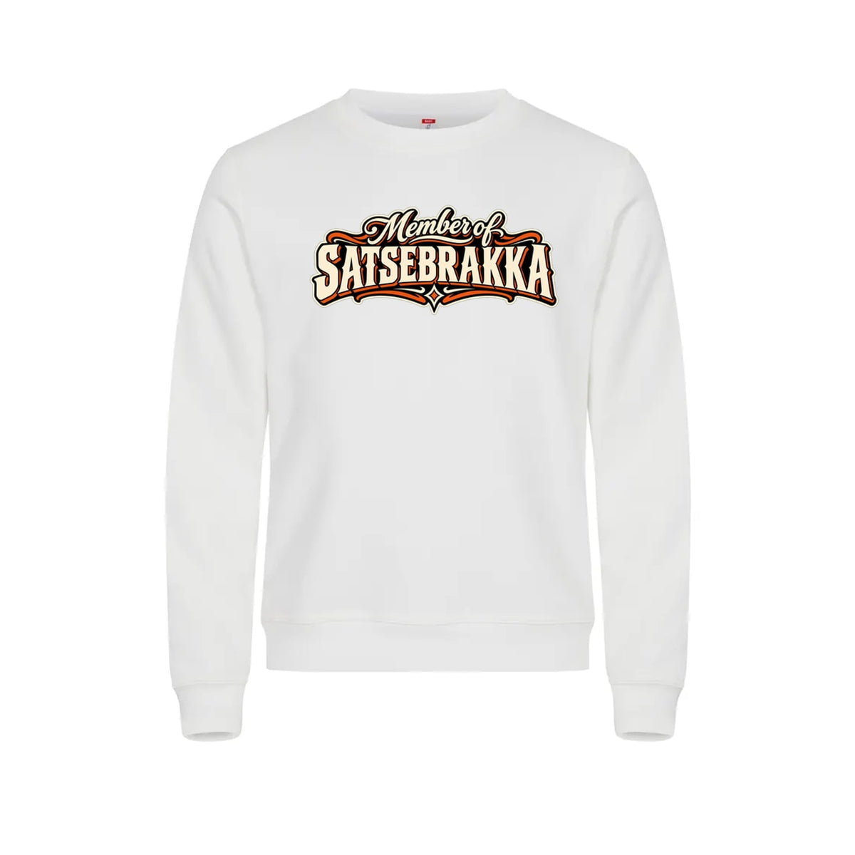 Satsebrakka Genser – Hvit – foran