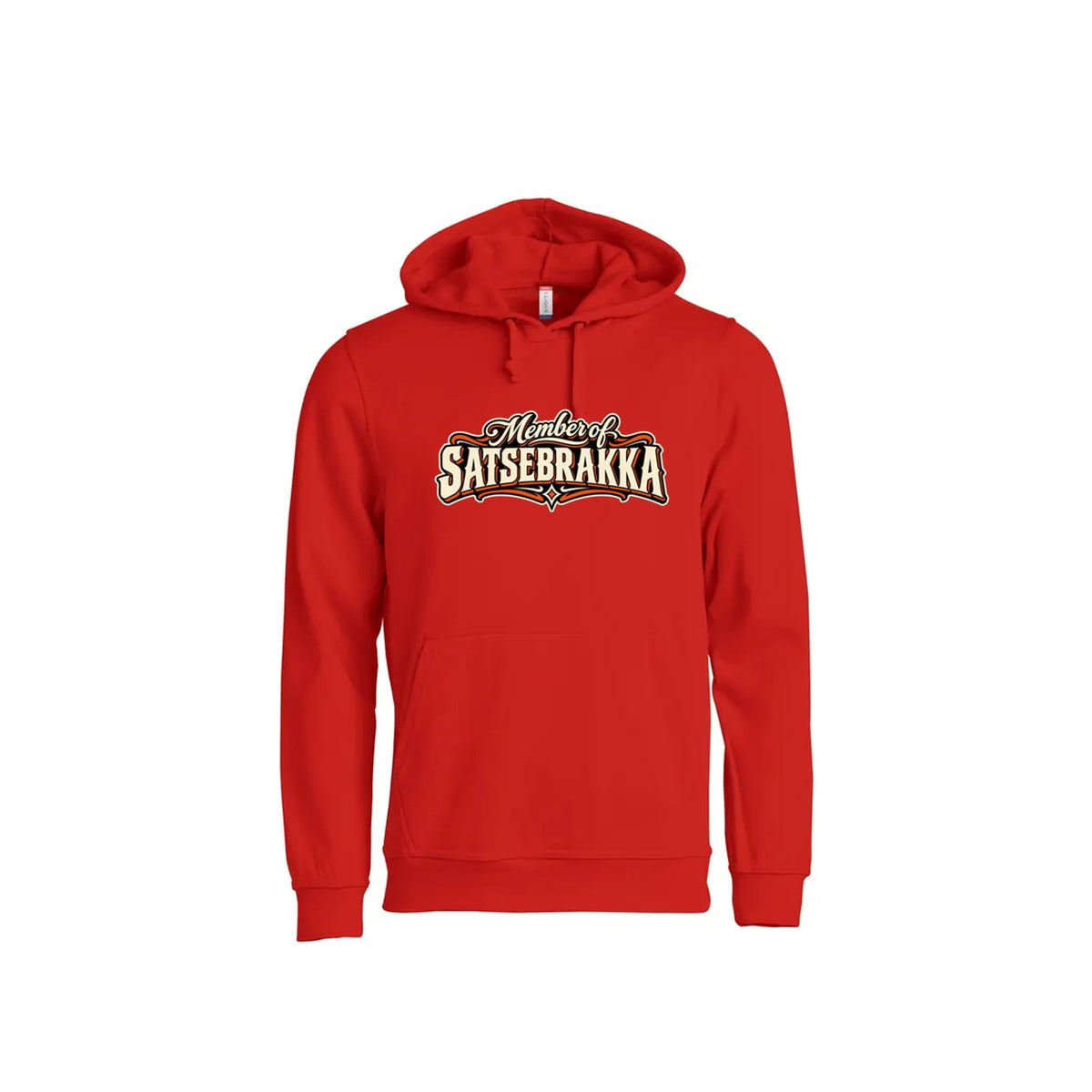 Satsebrakka Hettegenser – Rød – foran