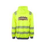 Satsebrakka Reflekshoodie – Safety Gul – bak
