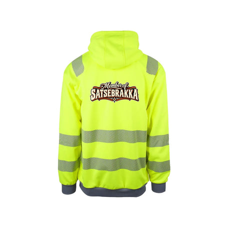Satsebrakka Reflekshoodie – Safety Gul – bak