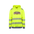 Satsebrakka Reflekshoodie – Safety Gul – foran