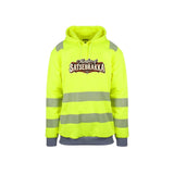 Satsebrakka Reflekshoodie – Safety Gul – foran