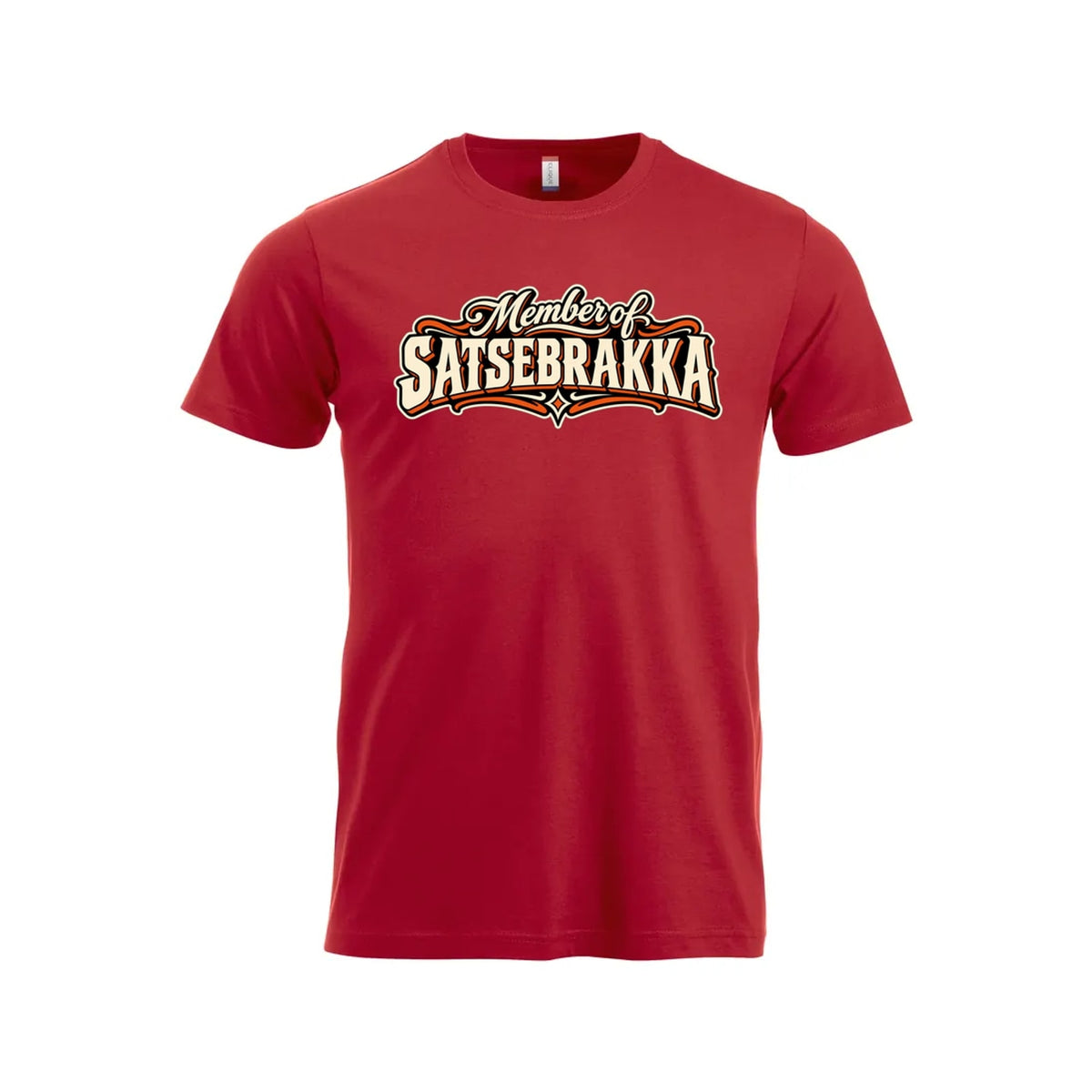 Satsebrakka T-skjorte – Rød – foran