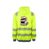 Stenhaug White Reflekshoodie – Safety Gul – bak