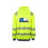 Tenden Pipes Reflekshoodie – Safety Gul – bak
