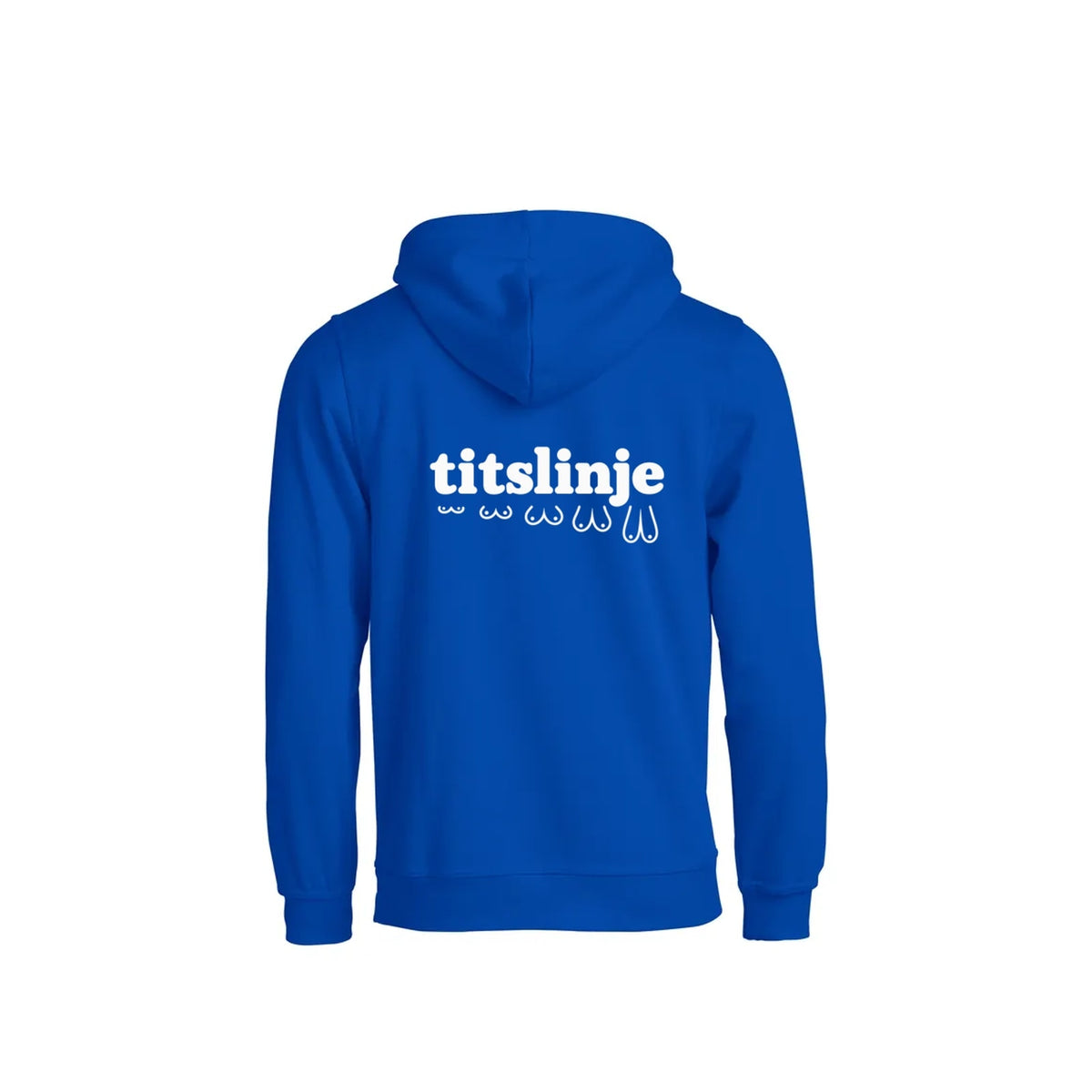 Titslinje Hettegenser – Blå – bak