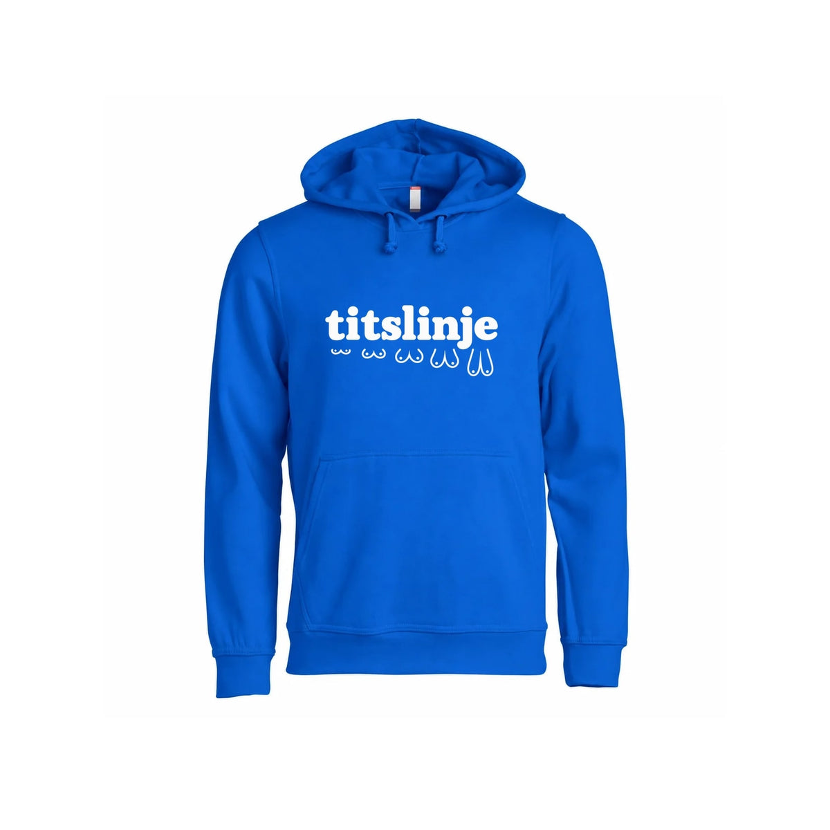 Titslinje Hettegenser – Blå – foran
