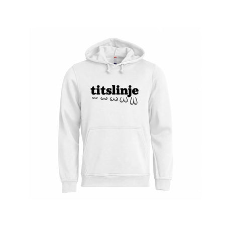 Titslinje Hettegenser – Hvit – foran