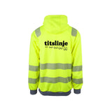 Titslinje Reflekshoodie – Safety Gul – bak