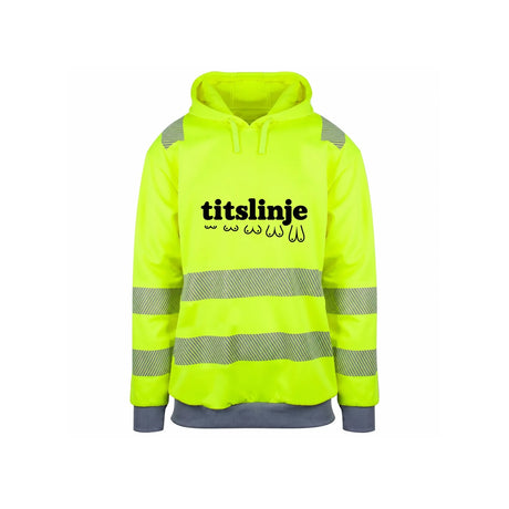 Titslinje Reflekshoodie – Safety Gul – foran
