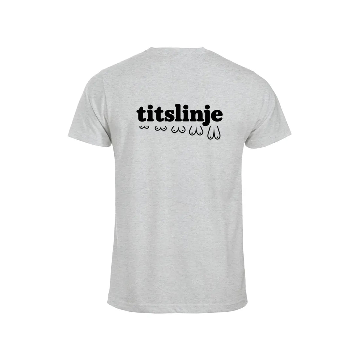 Titslinje T-skjorte – Aske – bak