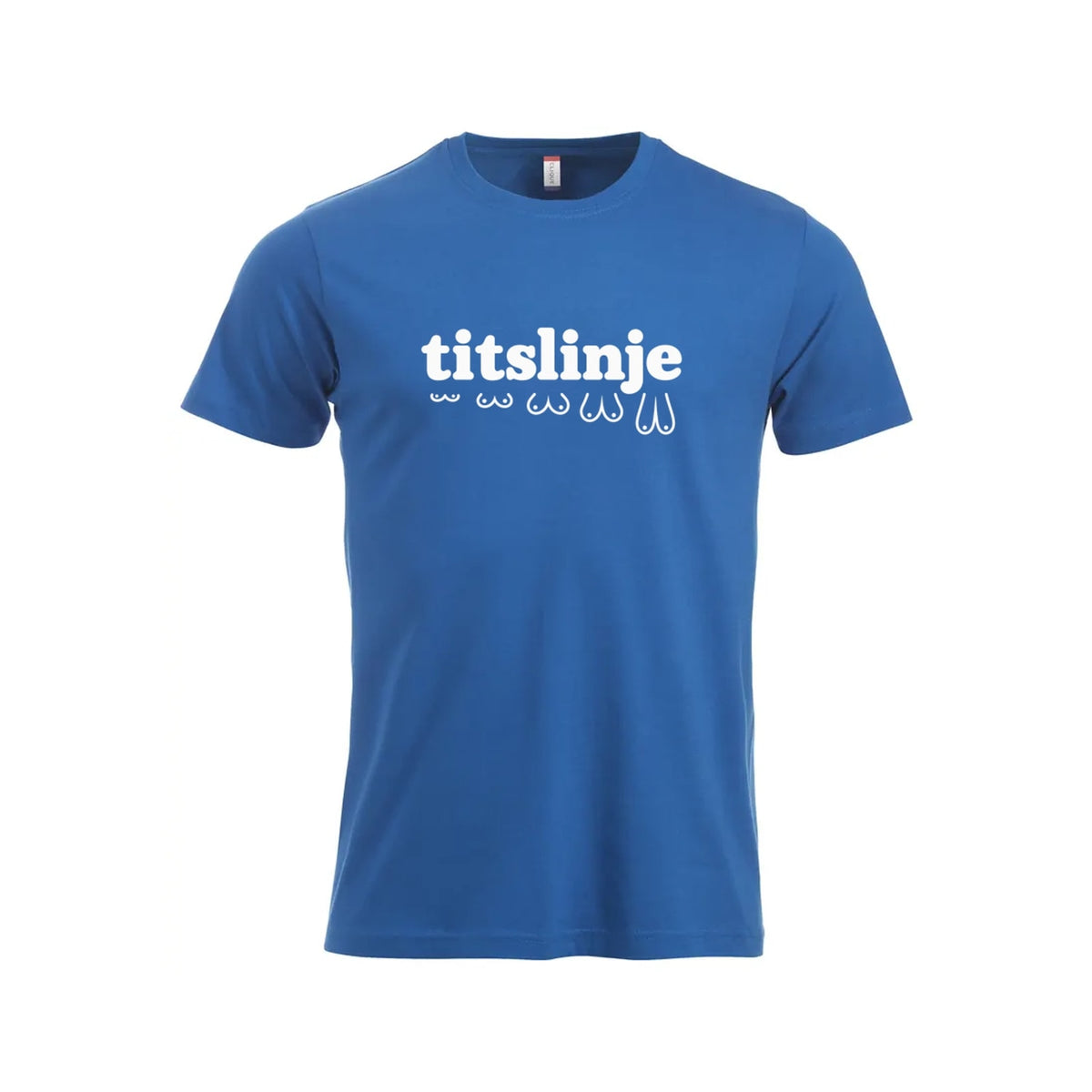 Titslinje T-skjorte – Blå – foran