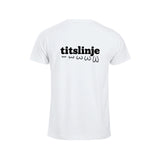 Titslinje T-skjorte – Hvit – bak