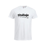 Titslinje T-skjorte – Hvit – foran