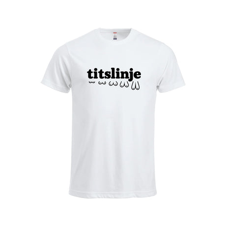 Titslinje T-skjorte – Hvit – foran