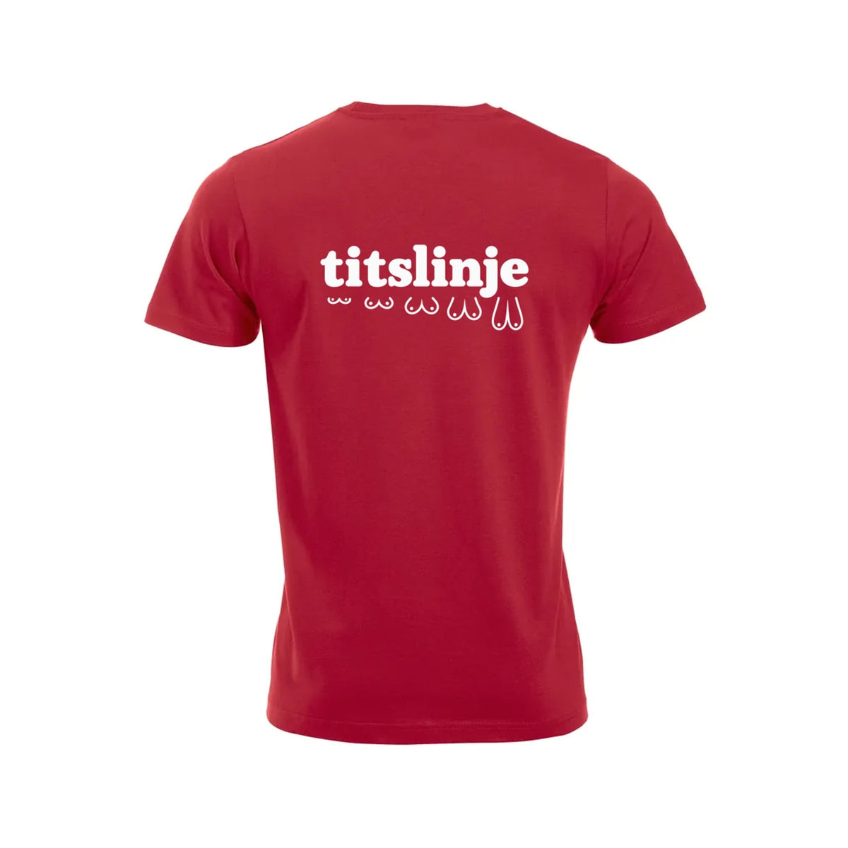 Titslinje T-skjorte – Rød – bak