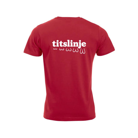 Titslinje T-skjorte – Rød – bak